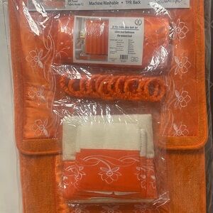 18-Piece Embroidery Bath Set in Orange